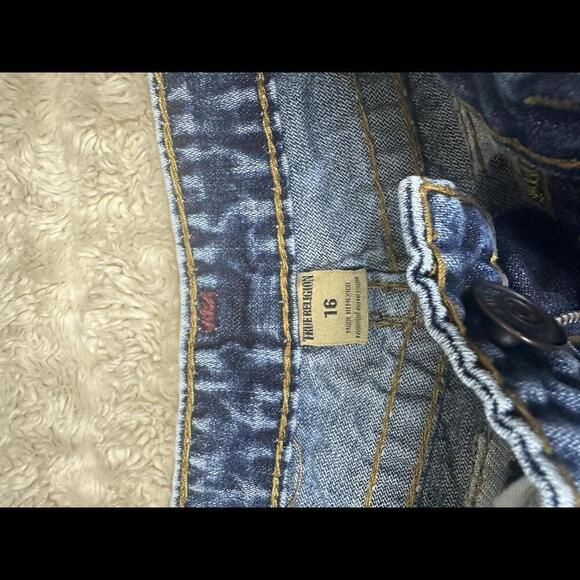 Y2K True Religion 'Geno Super T' straight jeans Size 16 - Picture 5 of 9
